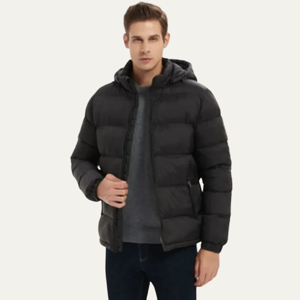 VogeLuxe | Men’s Quilted Hooded Puffer Jacket 2
