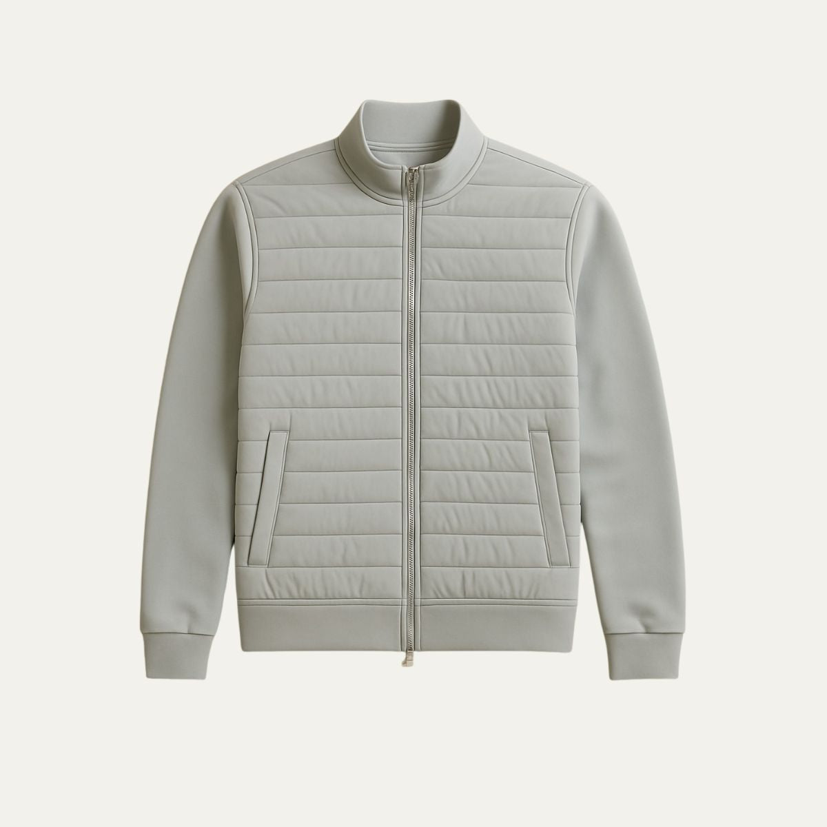 VogeLuxe | Men’s Quilted Hybrid Bomber Jacket 0