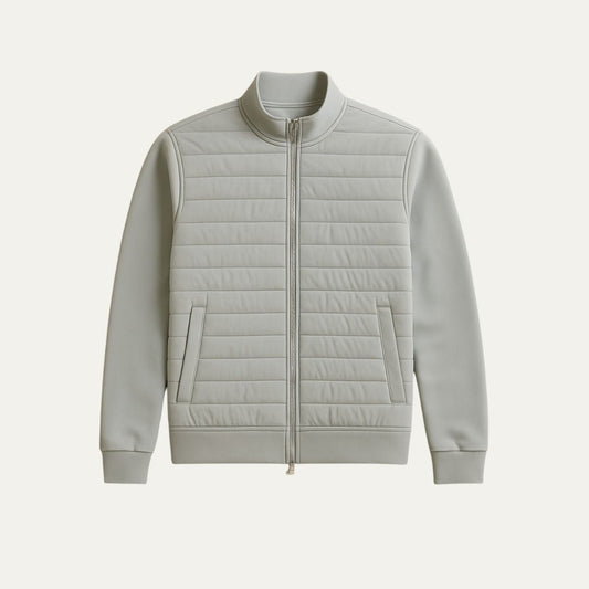VogeLuxe | Men’s Quilted Hybrid Bomber Jacket 0
