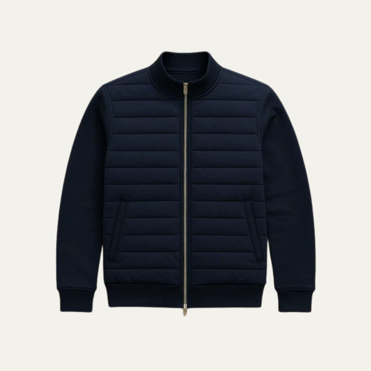 VogeLuxe | Men’s Quilted Hybrid Bomber Jacket 1