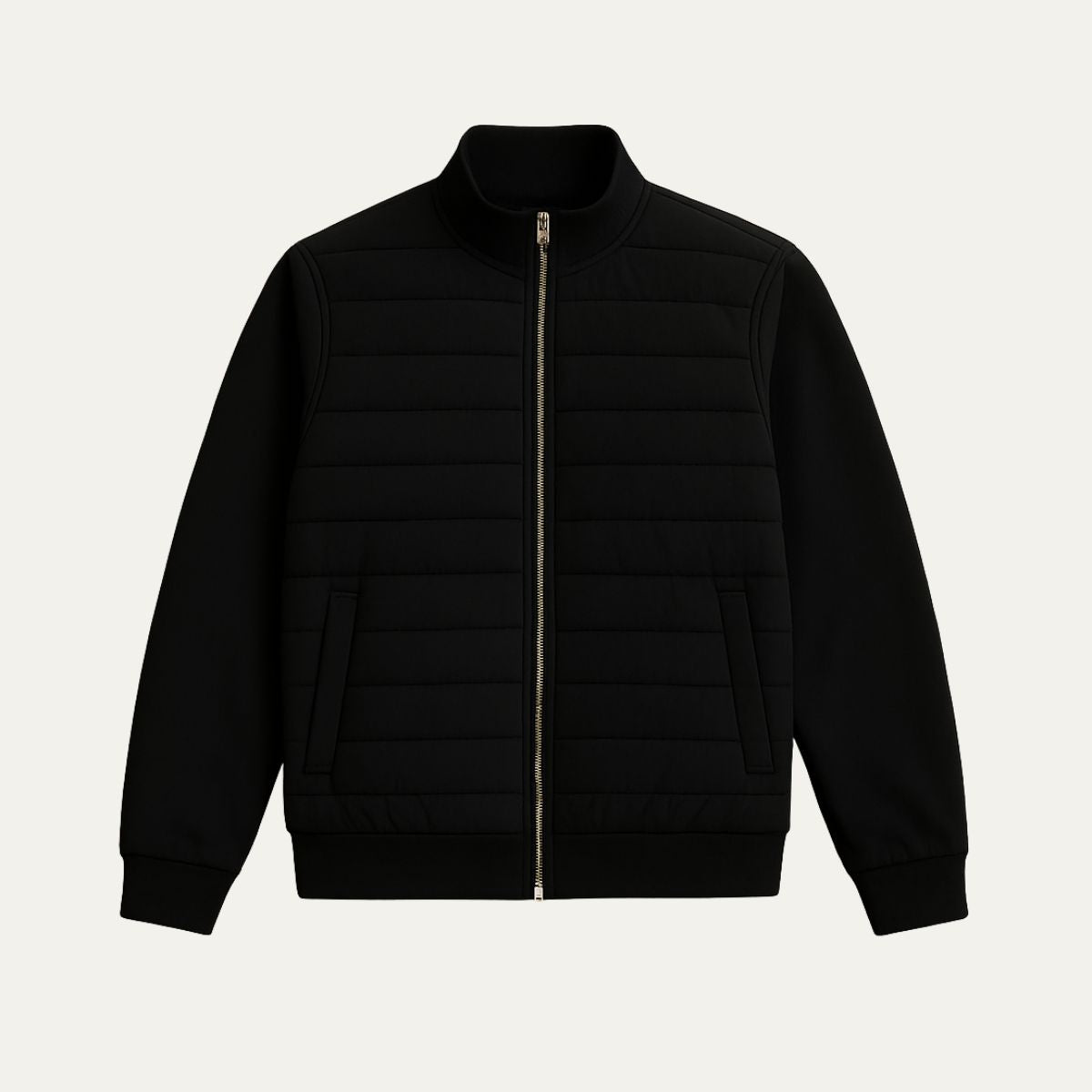 VogeLuxe | Men’s Quilted Hybrid Bomber Jacket 2