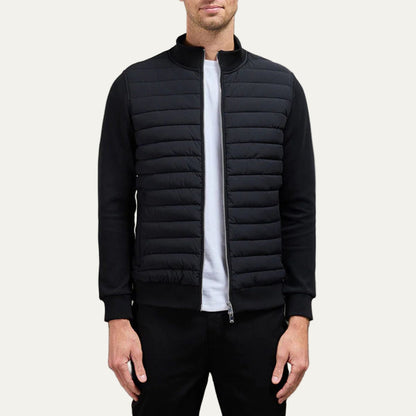 VogeLuxe | Men’s Quilted Hybrid Bomber Jacket 3