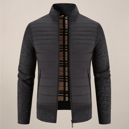 VogeLuxe | Men’s Quilted Hybrid Knitted Jacket 0