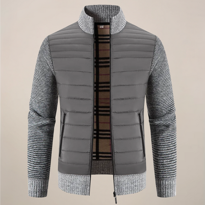VogeLuxe | Men’s Quilted Hybrid Knitted Jacket 1