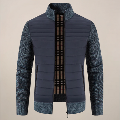 VogeLuxe | Men’s Quilted Hybrid Knitted Jacket 4