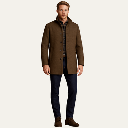 VogeLuxe | Men’s Quilted Inner Layer Peacoat 1