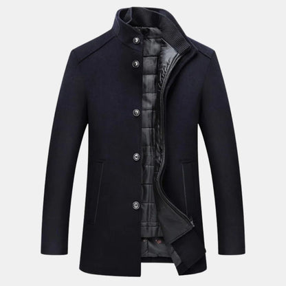 VogeLuxe | Men’s Quilted Inner Layer Peacoat 3