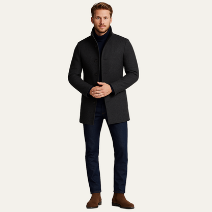 VogeLuxe | Men’s Quilted Inner Layer Peacoat 4