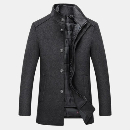 VogeLuxe | Men’s Quilted Inner Layer Peacoat 6