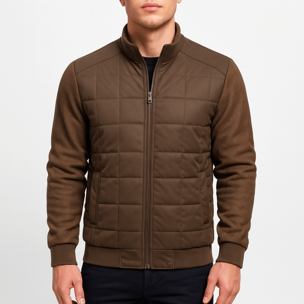 VogeLuxe | Men’s Quilted Knit Hybrid Jacket 2