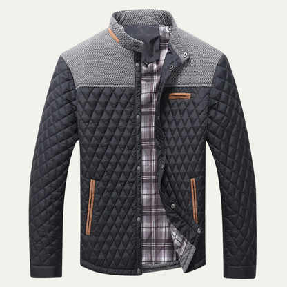 VogeLuxe | Men’s Quilted Knit Yoke Jacket 1