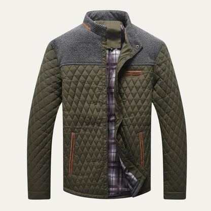 VogeLuxe | Men’s Quilted Knit Yoke Jacket 5