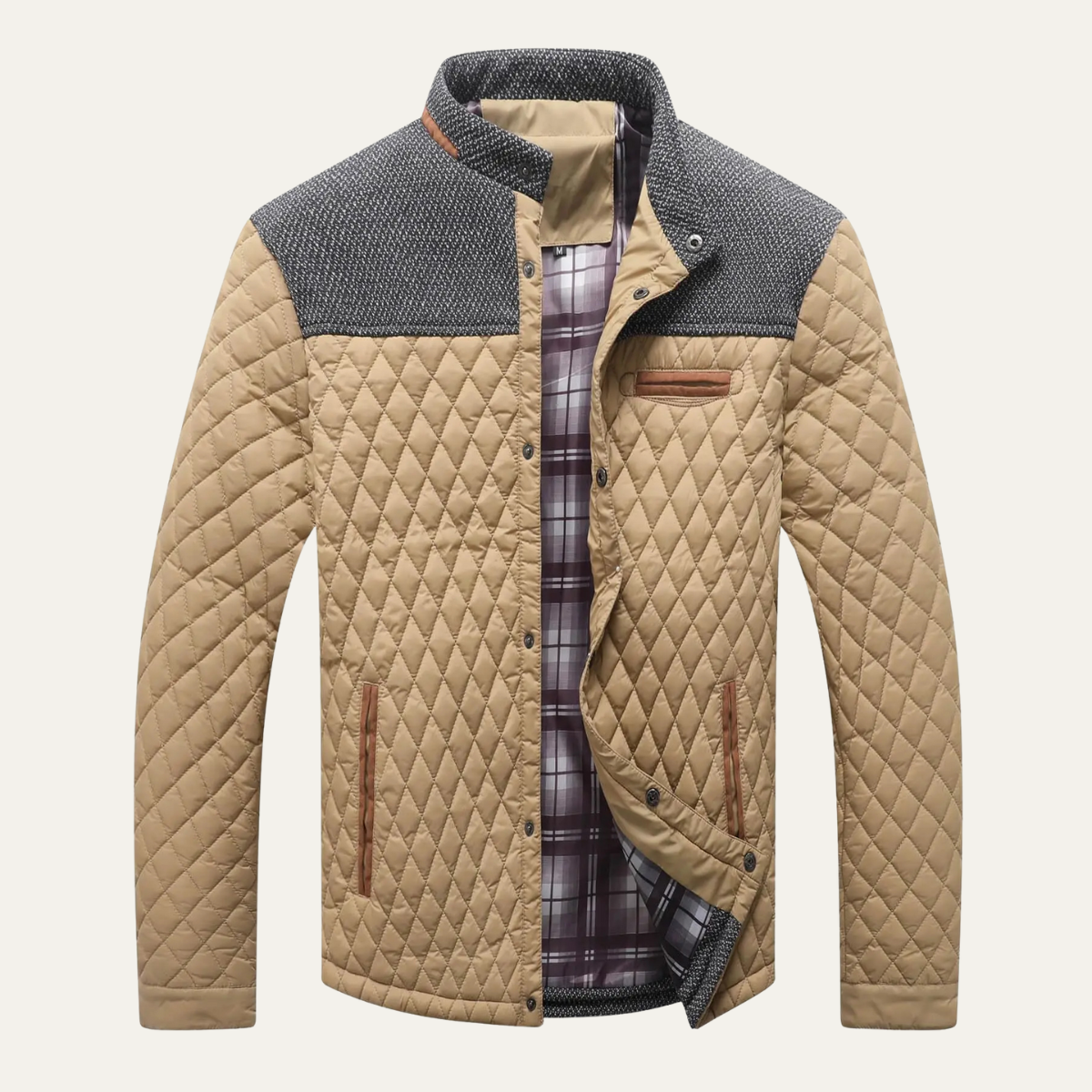 VogeLuxe | Men’s Quilted Knit Yoke Jacket 7