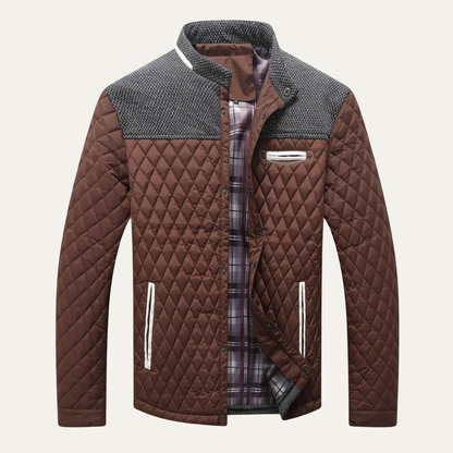 VogeLuxe | Men’s Quilted Knit Yoke Jacket 8