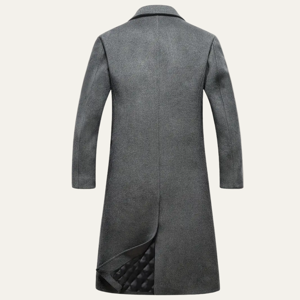 VogeLuxe | Men’s Quilted Lined Long Overcoat 2