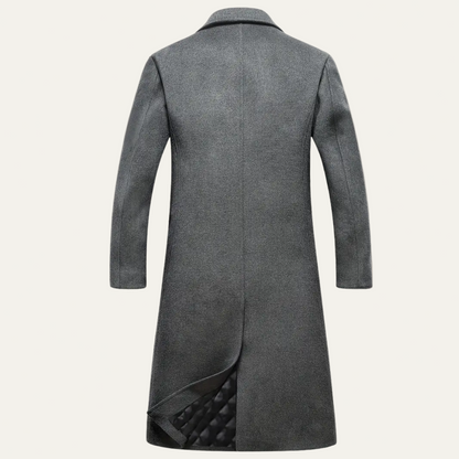 VogeLuxe | Men’s Quilted Lined Long Overcoat 2