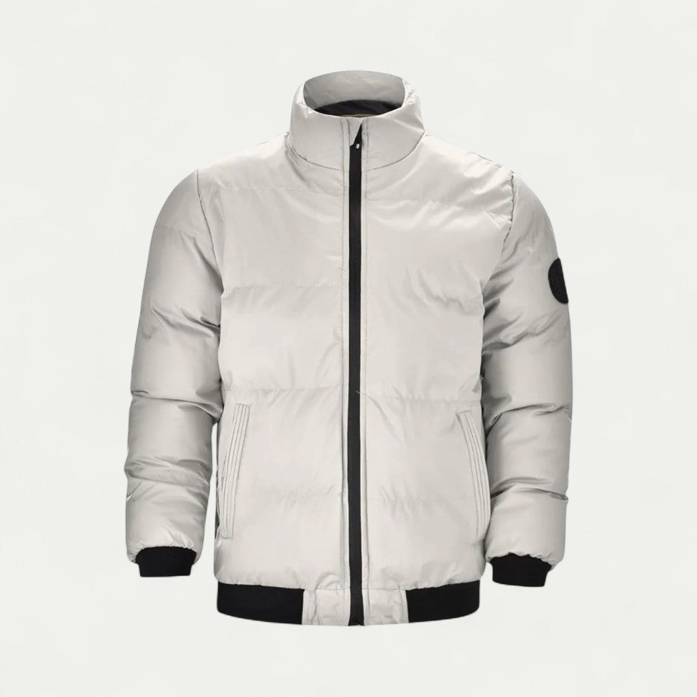 VogeLuxe | Men’s Quilted Puffer Bomber Jacket 2