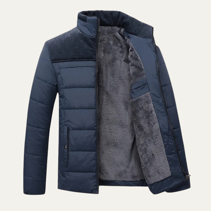 VogeLuxe | Men’s Quilted Sherpa-Lined Puffer Jacket 3