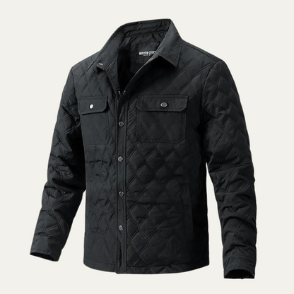 VogeLuxe | Men’s Quilted Snap-Button Shacket 0