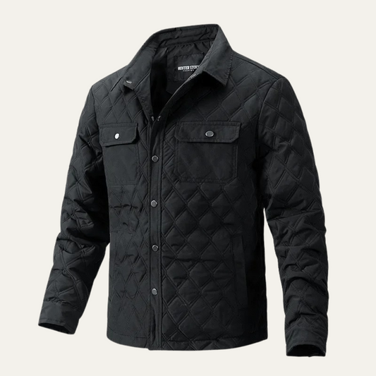 VogeLuxe | Men’s Quilted Snap-Button Shacket 0
