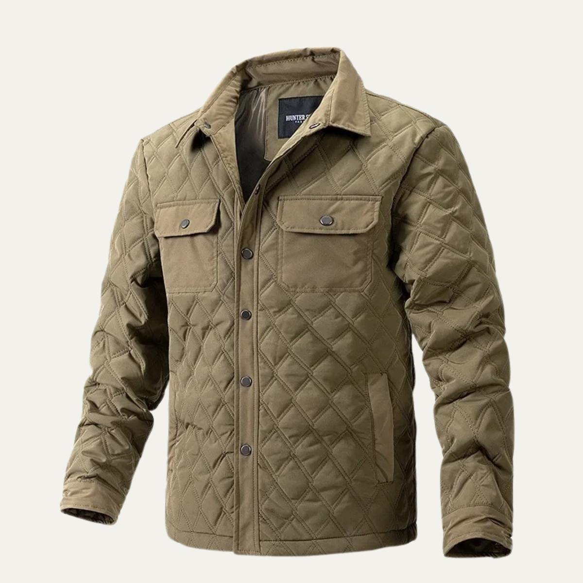 VogeLuxe | Men’s Quilted Snap-Button Shacket 9