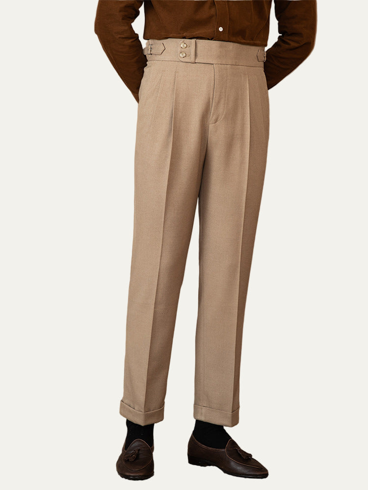 VogeLuxe | Men’s Refined High-Waist Tailored Trousers 0
