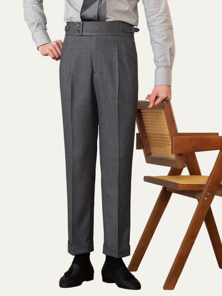 VogeLuxe | Men’s Refined High-Waist Tailored Trousers 1