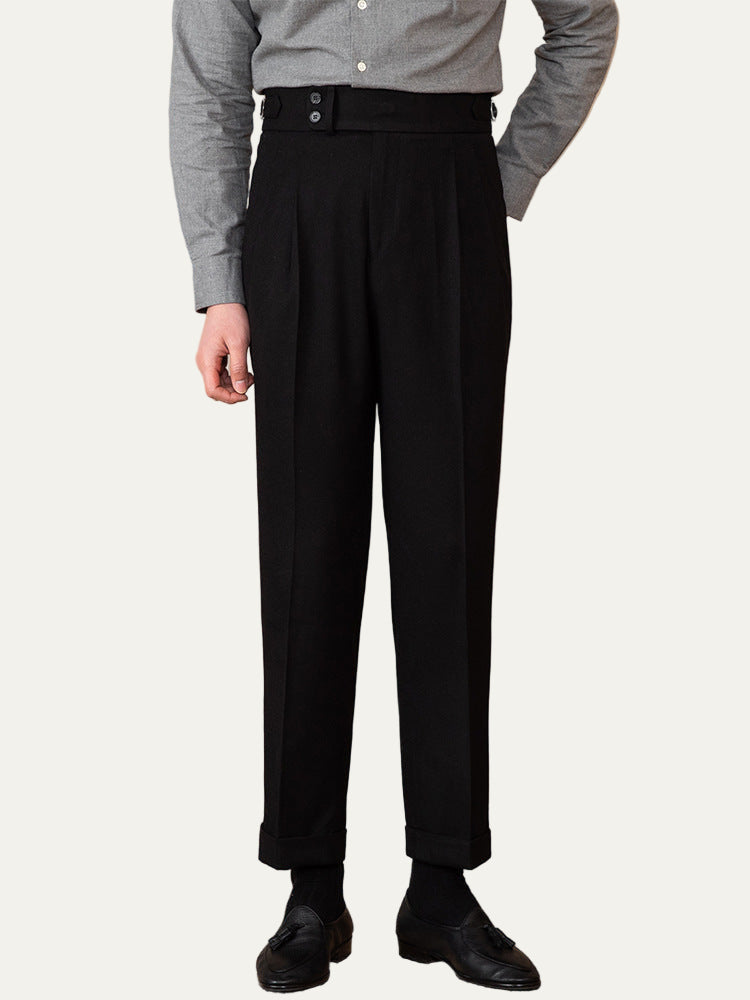 VogeLuxe | Men’s Refined High-Waist Tailored Trousers 2