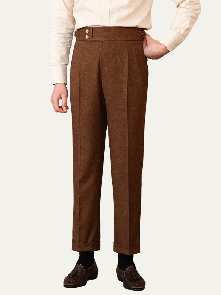 VogeLuxe | Men’s Refined High-Waist Tailored Trousers 3