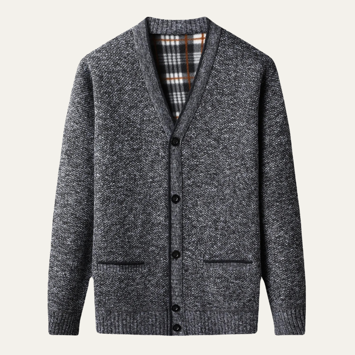 VogeLuxe | Men’s Refined Knit Button Cardigan 5