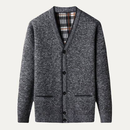 VogeLuxe | Men’s Refined Knit Button Cardigan 5