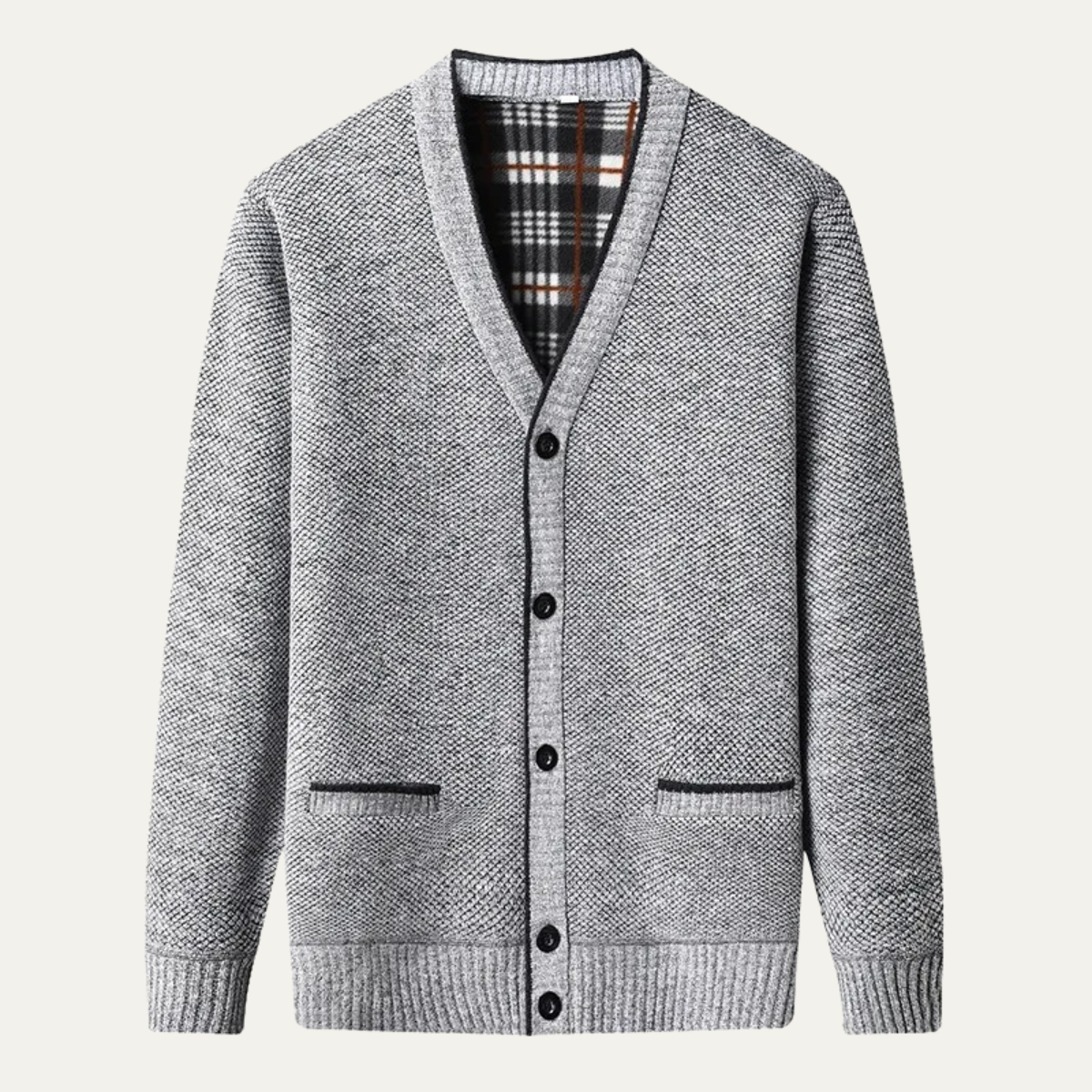 VogeLuxe | Men’s Refined Knit Button Cardigan 6