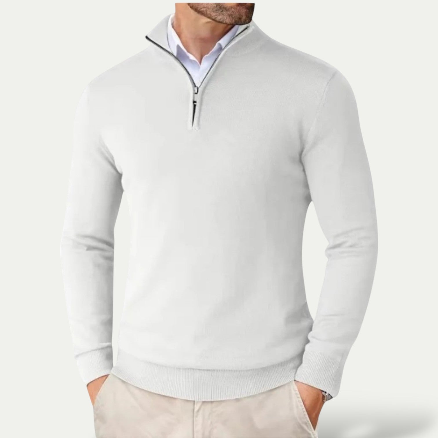 VogeLuxe | Men’s Refined Knit Quarter-Zip Pullover 6