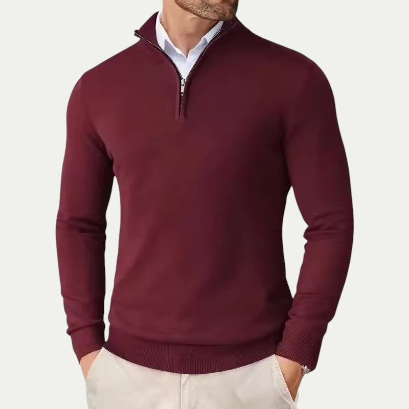 VogeLuxe | Men’s Refined Knit Quarter-Zip Pullover 7