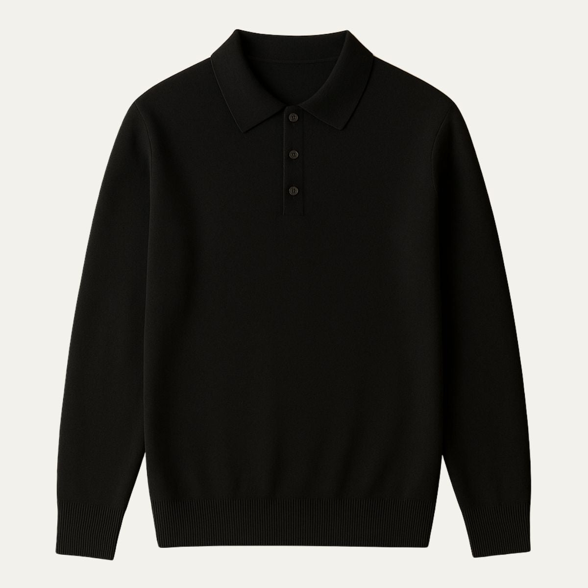 VogeLuxe | Men’s Refined Long-Sleeve Polo Sweater 0