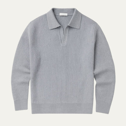 VogeLuxe | Men’s Refined Textured Knit Polo 0