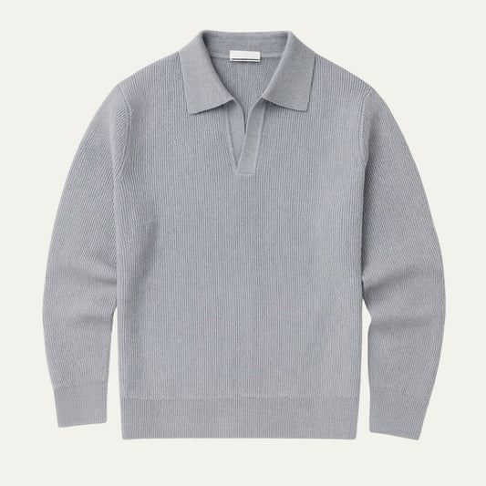 VogeLuxe | Men’s Refined Textured Knit Polo 0