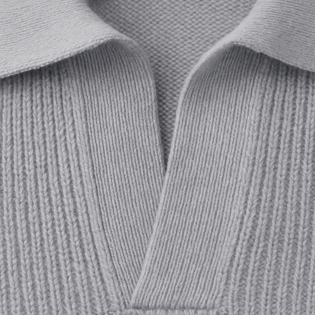 VogeLuxe | Men’s Refined Textured Knit Polo 2