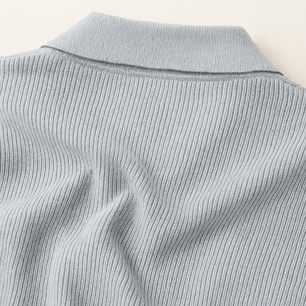 VogeLuxe | Men’s Refined Textured Knit Polo 3