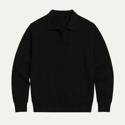 VogeLuxe | Men’s Refined Textured Knit Polo 4