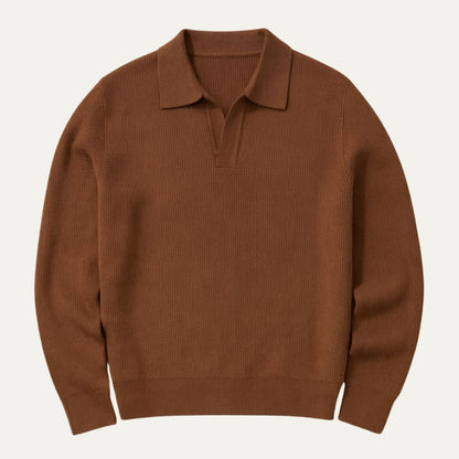 VogeLuxe | Men’s Refined Textured Knit Polo 6
