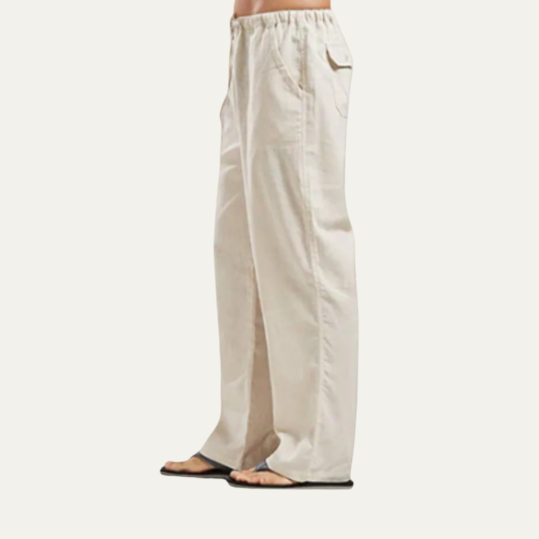 VogeLuxe | Men’s Relaxed Drawstring Beach Trousers 1