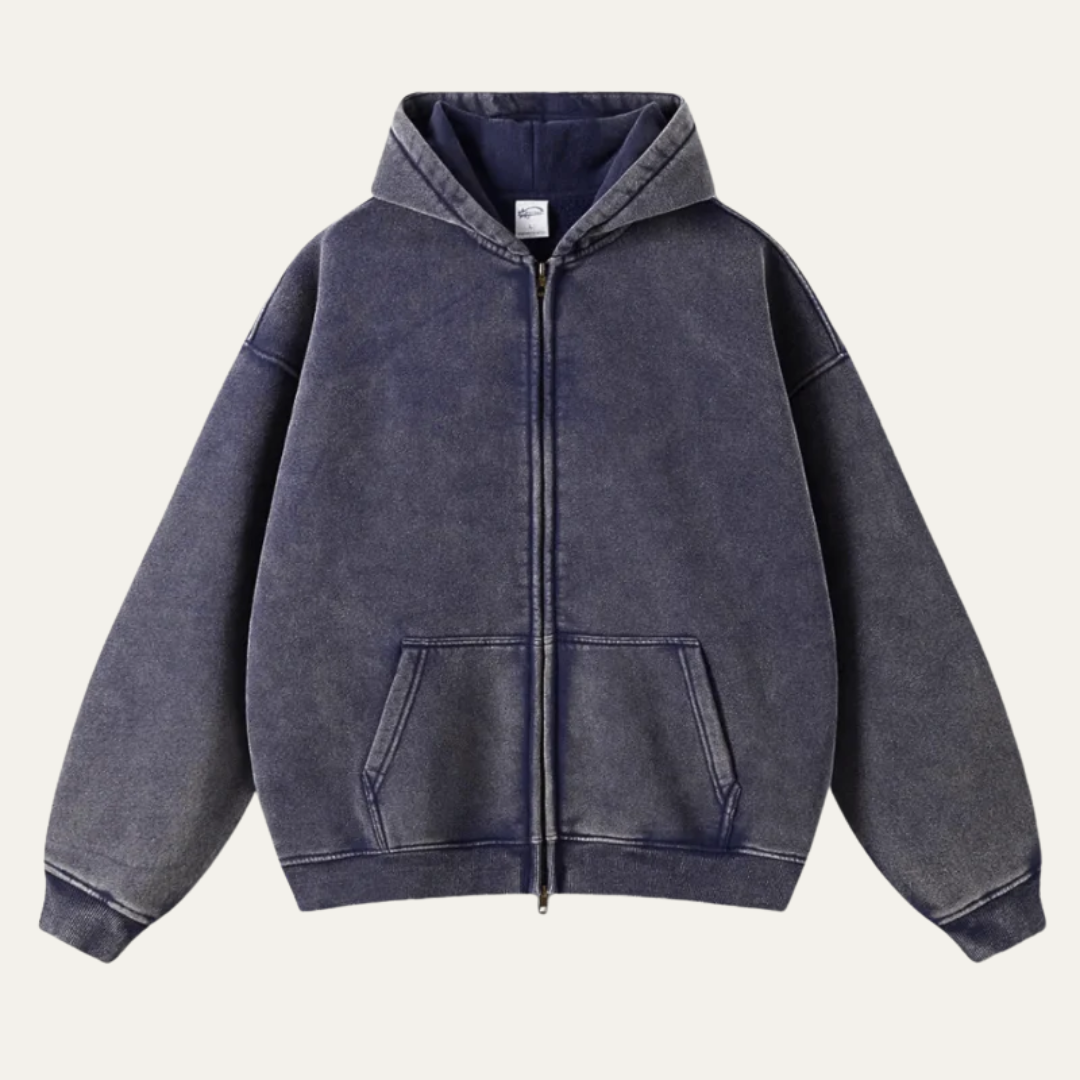 VogeLuxe | Men’s Relaxed Full-Zip Hoodie 2