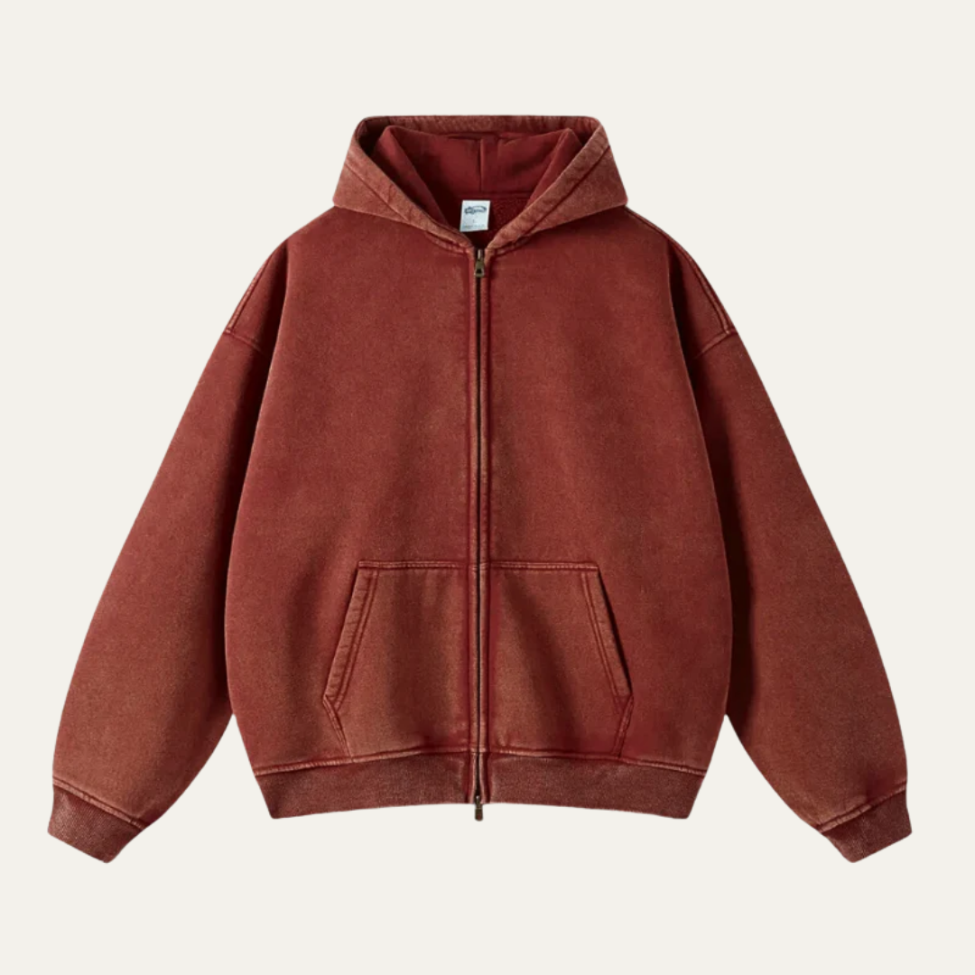 VogeLuxe | Men’s Relaxed Full-Zip Hoodie 3
