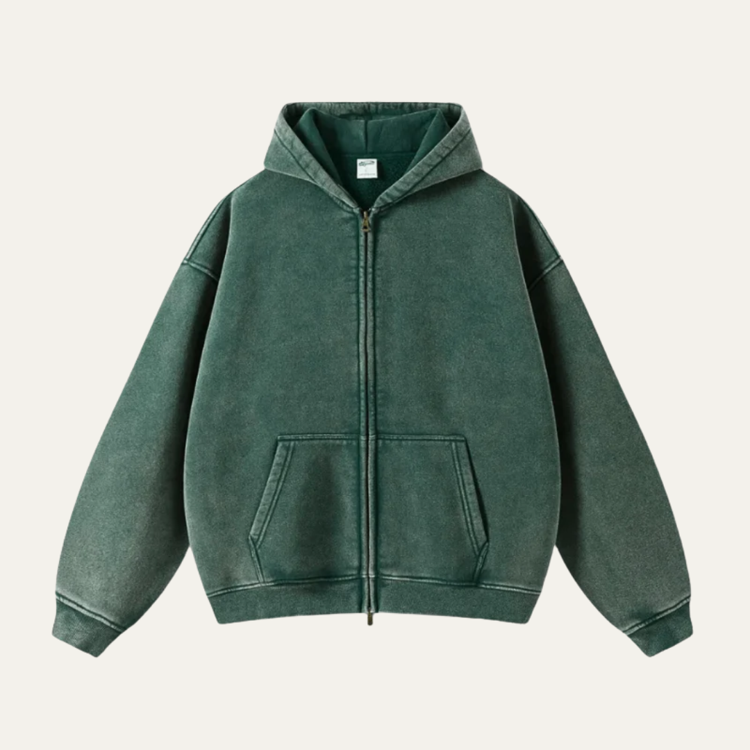 VogeLuxe | Men’s Relaxed Full-Zip Hoodie 6