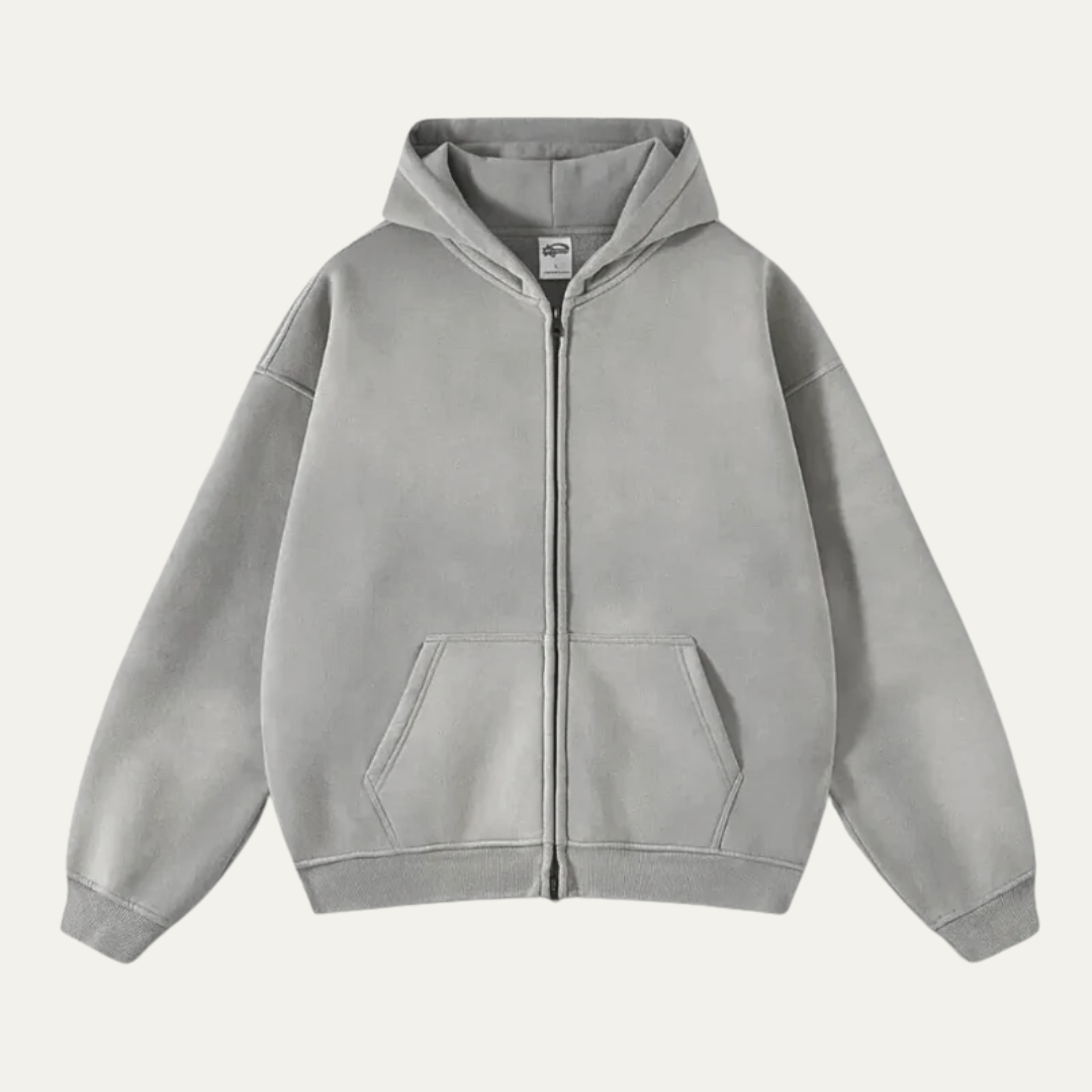 VogeLuxe | Men’s Relaxed Full-Zip Hoodie 7