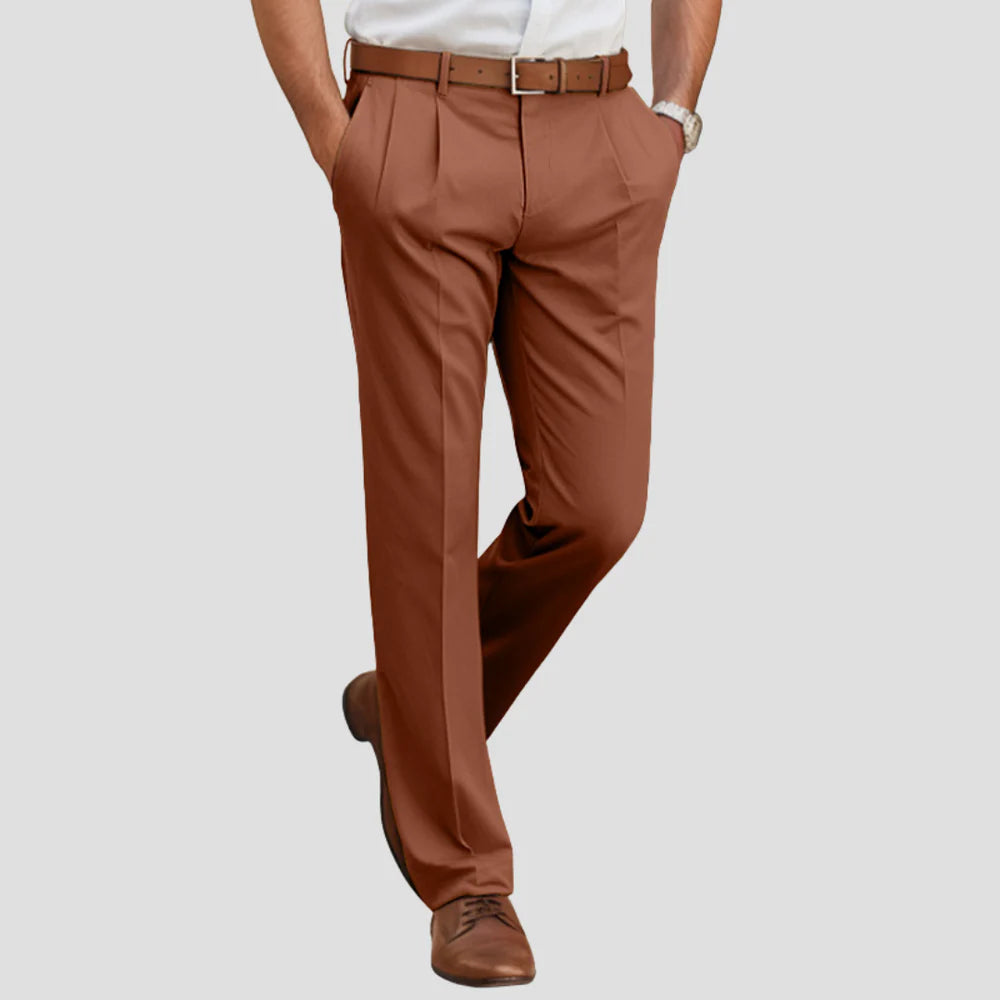 VogeLuxe | Men’s Relaxed Pleated Trousers 5