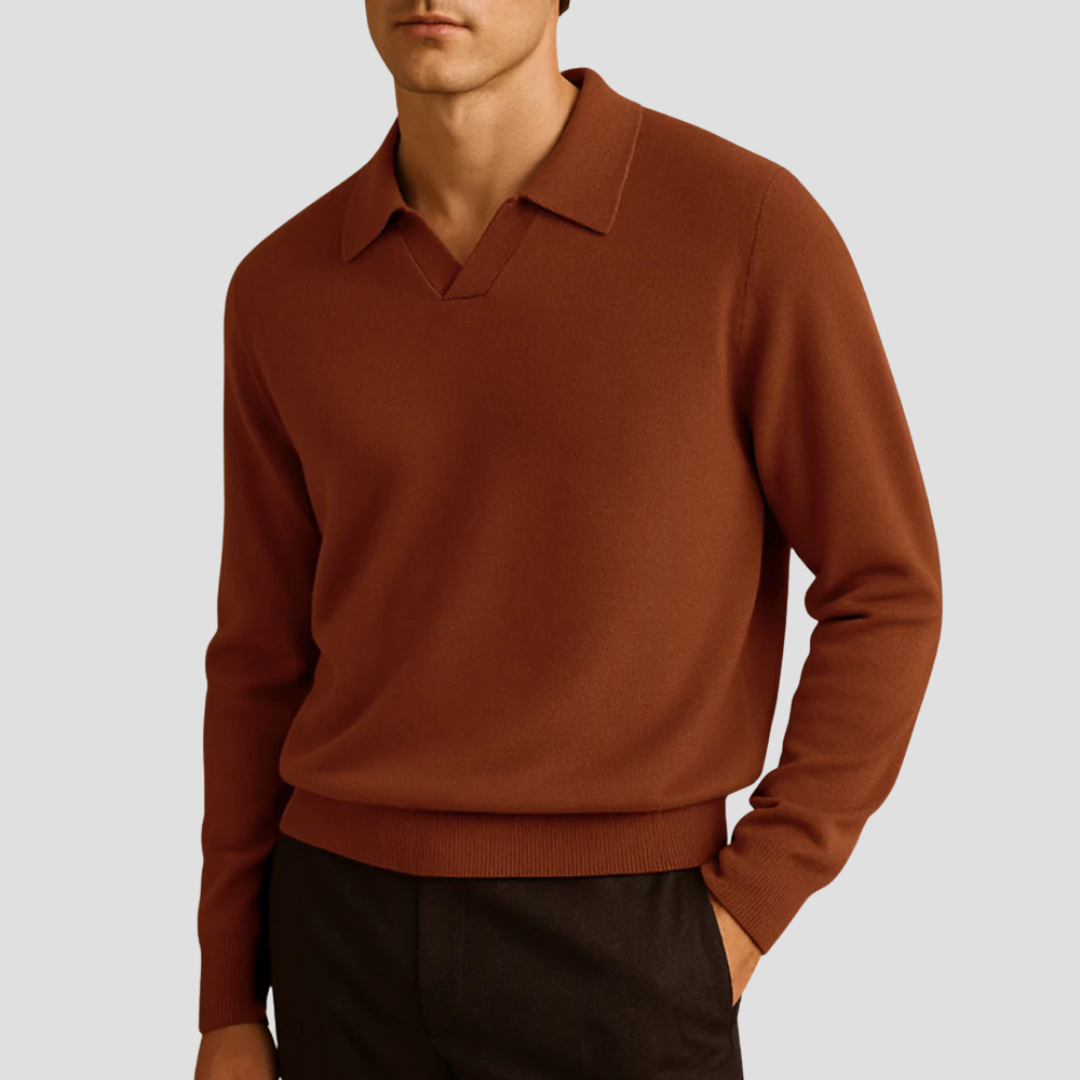 VogeLuxe | Men’s Resort Collar Knit Sweater 0