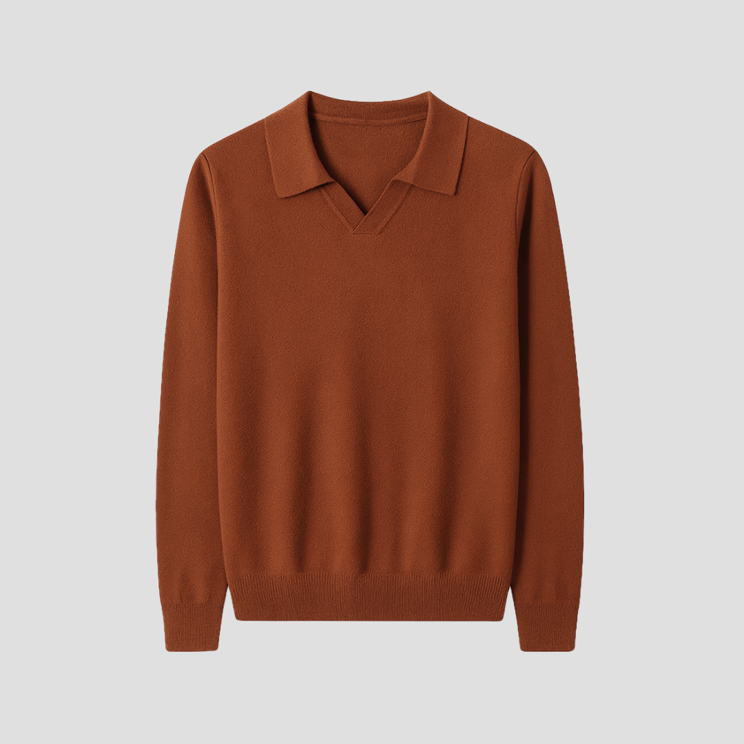 VogeLuxe | Men’s Resort Collar Knit Sweater 1