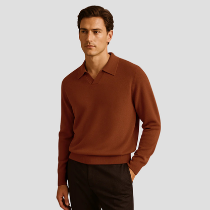 VogeLuxe | Men’s Resort Collar Knit Sweater 2